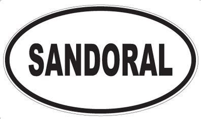 SANDORAL - Oval Sticker