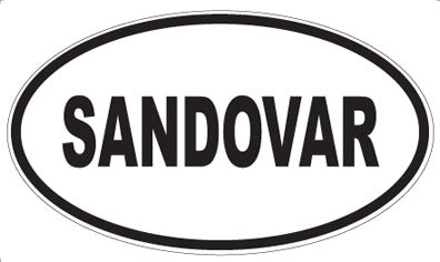 SANDOVAR - Oval Sticker