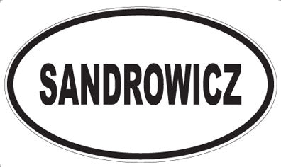 SANDROWICZ - Oval Sticker