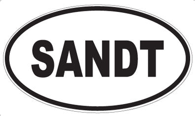 SANDT - Oval Sticker