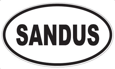 SANDUS - Oval Sticker