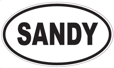 SANDY - Oval Sticker