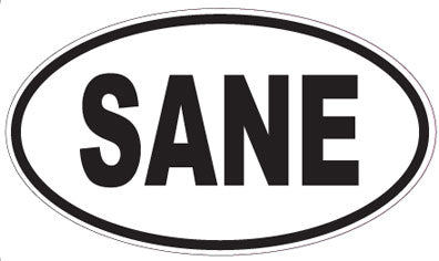 SANE - Oval Sticker