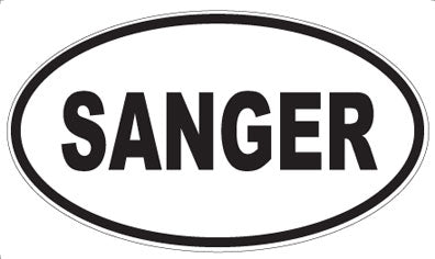 SANGER - Oval Sticker