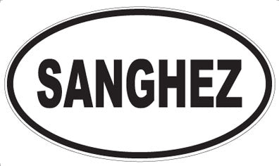 SANGHEZ - Oval Magnet