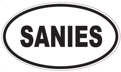SANIES - Oval Sticker