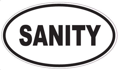 SANITY - Oval Sticker