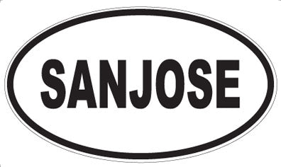 SANJOSE - Oval Sticker