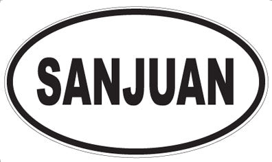 SANJUAN - Oval Sticker