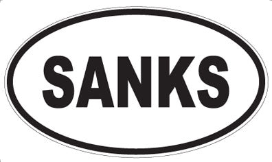 SANKS - Oval Sticker