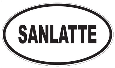 SANLATTE - Oval Sticker