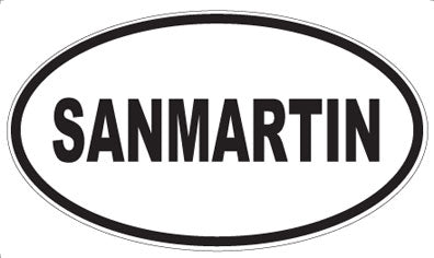 SANMARTIN - Oval Sticker