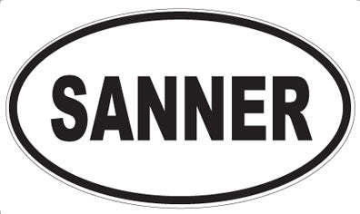 SANNER - Oval Sticker