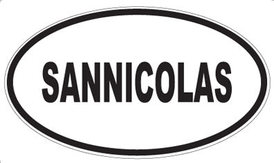 SANNICOLAS - Oval Sticker