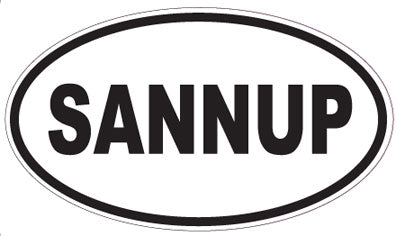 SANNUP - Oval Sticker
