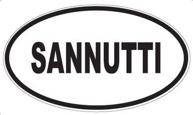 SANNUTTI - Oval Sticker