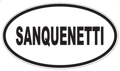 SANQUENETTI - Oval Sticker