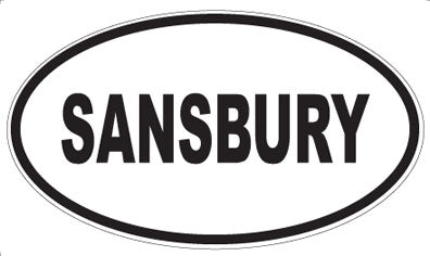 SANSBURY - Oval Sticker