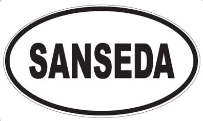 SANSEDA - Oval Sticker