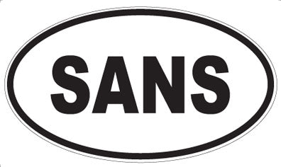 SANS - Oval Magnet