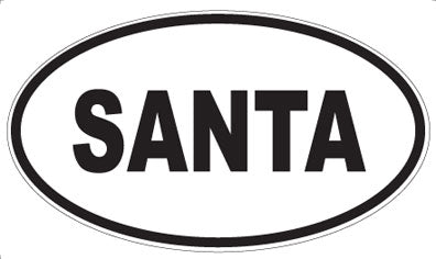 SANTA - Oval Magnet