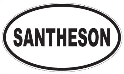 SANTHESON - Oval Sticker