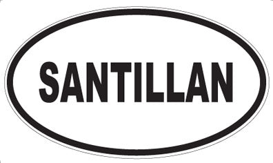 SANTILLAN - Oval Sticker