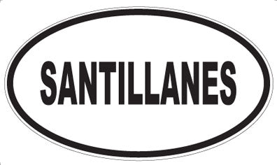 SANTILLANES - Oval Magnet