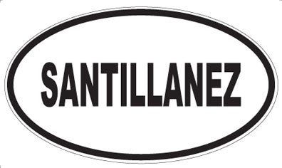 SANTILLANEZ - Oval Magnet