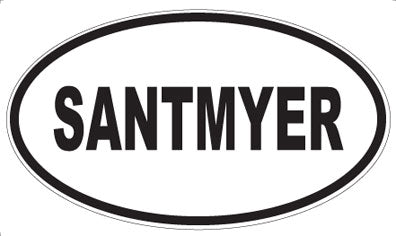 SANTMYER - Oval Sticker