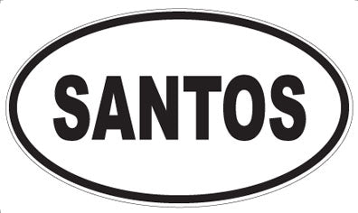 SANTOS - Oval Sticker