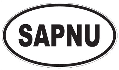 SAPNU - Oval Sticker