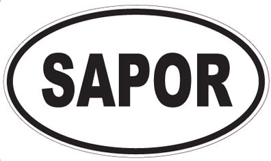 SAPOR - Oval Sticker