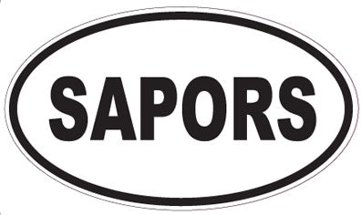 SAPORS - Oval Sticker