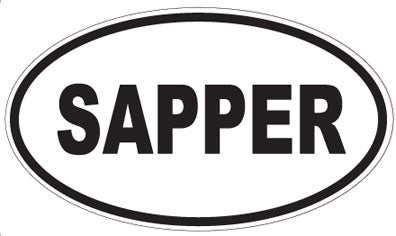 SAPPER - Oval Sticker