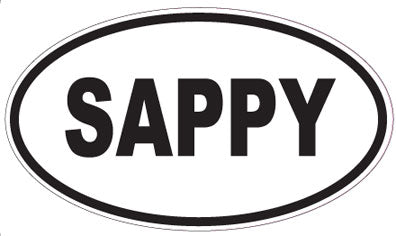 SAPPY - Oval Sticker