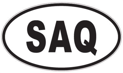 SAQ - 3 Letter Initials Oval Sticker