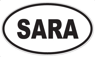 SARA - Oval Sticker