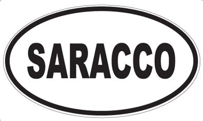 SARACCO - Oval Sticker