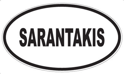 SARANTAKIS - Oval Sticker