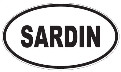 SARDIN - Oval Sticker