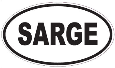 SARGE - Oval Sticker