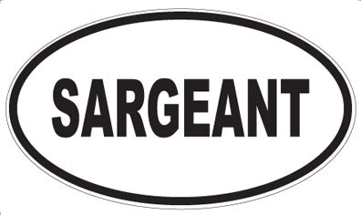 SARGEANT - Oval Sticker