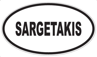 SARGETAKIS - Oval Magnet
