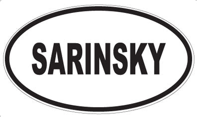 SARINSKY - Oval Sticker