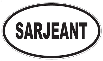 SARJEANT - Oval Sticker