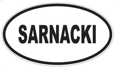 SARNACKI - Oval Sticker