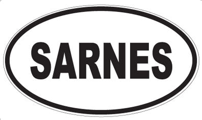 SARNES - Oval Sticker