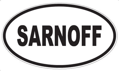 SARNOFF - Oval Sticker