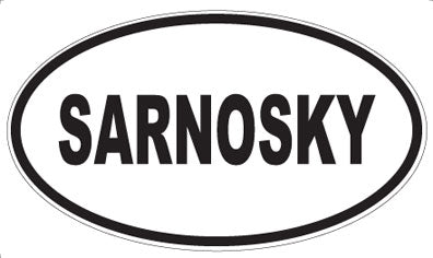 SARNOSKY - Oval Sticker